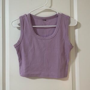cute lilac crop top! size small